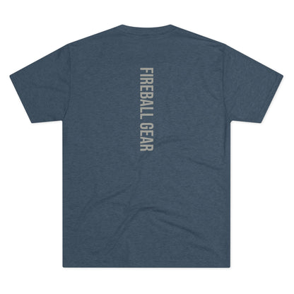 Fireball Gear - Flamme &amp; Ausrüstung - Grau &amp; Weiß - Unisex Triblend T-Shirt