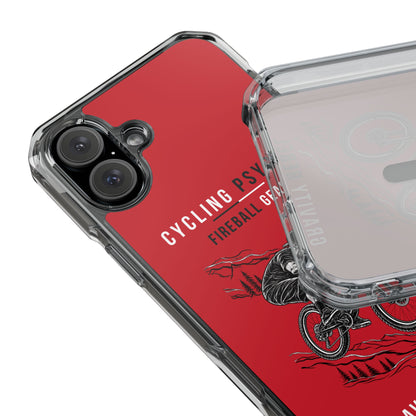 Cycling Psycho - Gravity Rebel - Red - Magnetic Clear Impact iPhone Case