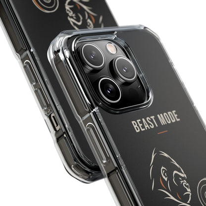 Beast Mode - Iron Instinct - Black - Magnetic Clear Impact iPhone Case