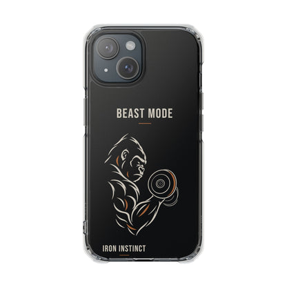 Beast Mode - Iron Instinct - Black - Magnetic Clear Impact iPhone Case