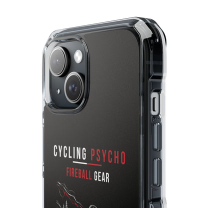 Cycling Psycho - Gravity Rebel - Black - Magnetic Clear Impact iPhone Case