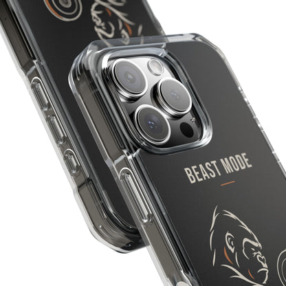 Beast Mode - Iron Instinct - Black - Magnetic Clear Impact iPhone Case