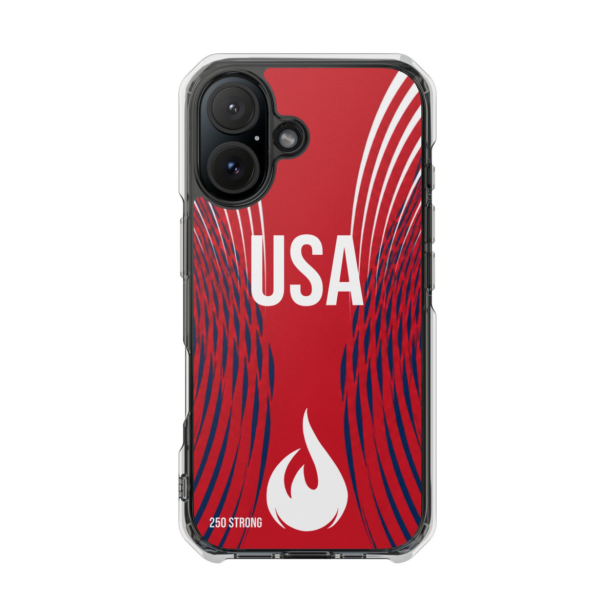 250 Strong - Red - Magnetic Clear Impact iPhone Cases