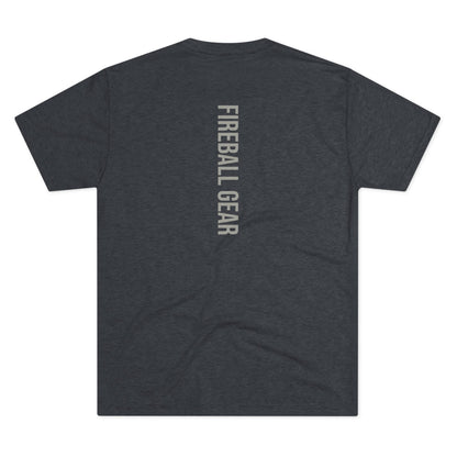 Fireball Gear - Flamme &amp; Ausrüstung - Grau &amp; Weiß - Unisex Triblend T-Shirt