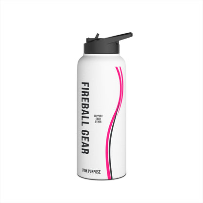 Pink Purpose - White - Stainless Steel Water Bottle
