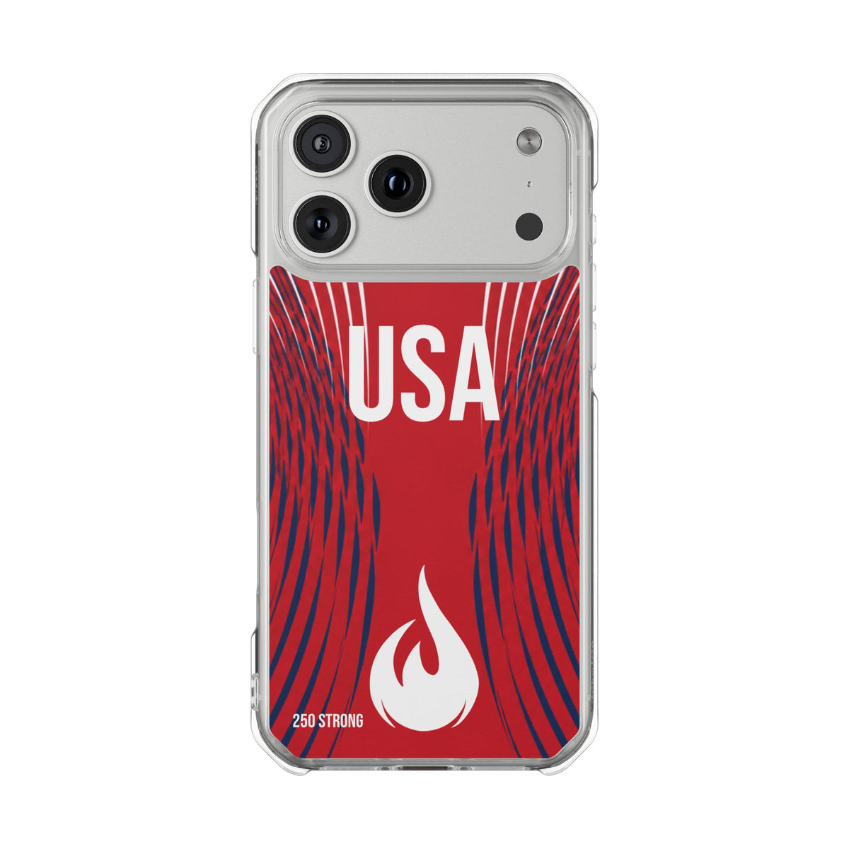 250 Strong - Red - Magnetic Clear Impact iPhone Cases