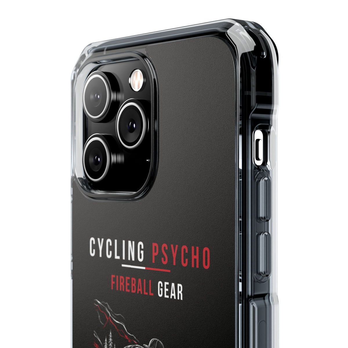 Cycling Psycho - Gravity Rebel - Black - Magnetic Clear Impact iPhone Case