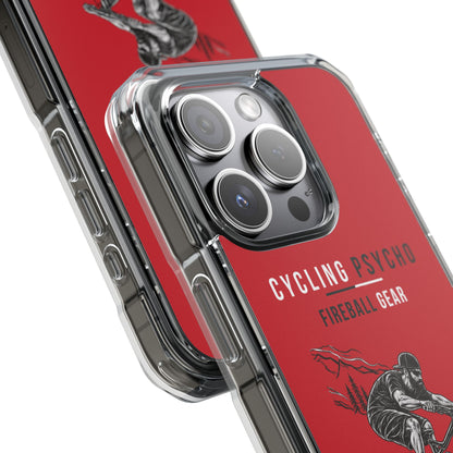 Cycling Psycho - Gravity Rebel - Red - Magnetic Clear Impact iPhone Case