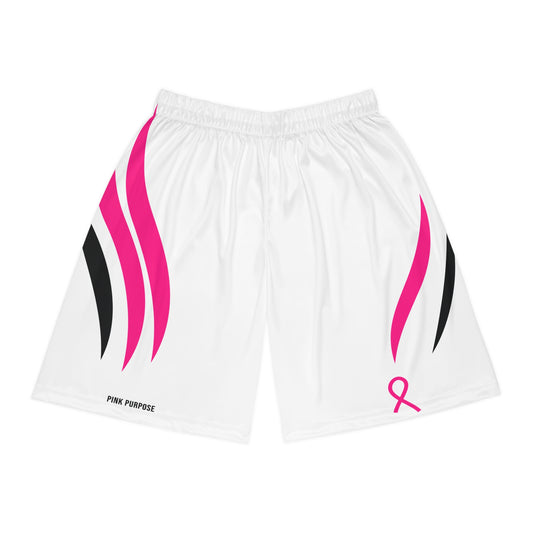 Pink Purpose - White - Men's Sports Shorts