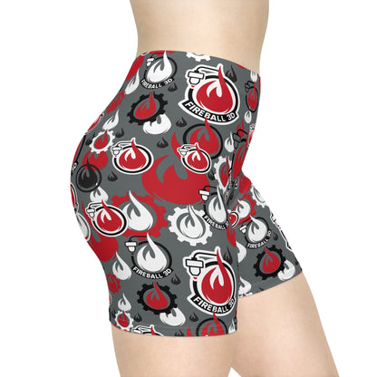 Fireball 3D - Mashup - Women's Biker Shorts
