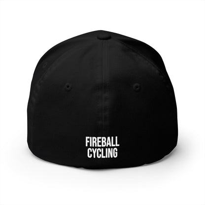 Fireball Cycling - Flaming Rider - FlexFit Dark Caps