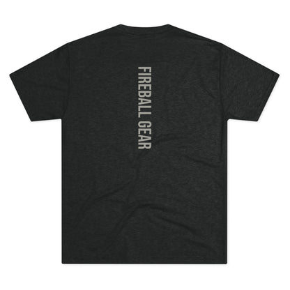 Fireball Gear - Flamme &amp; Ausrüstung - Grau &amp; Weiß - Unisex Triblend T-Shirt