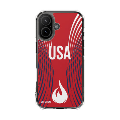 250 Strong - Red - Magnetic Clear Impact iPhone Cases