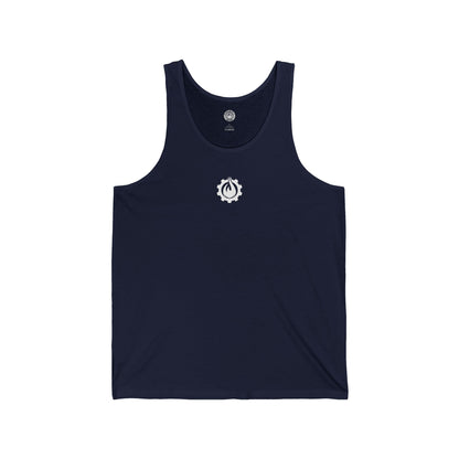 Fireball Gear - Flame & Gear - White - Fitness Jersey Tank Top