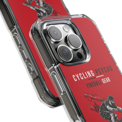 Cycling Psycho - Gravity Rebel - Red - Magnetic Clear Impact iPhone Case