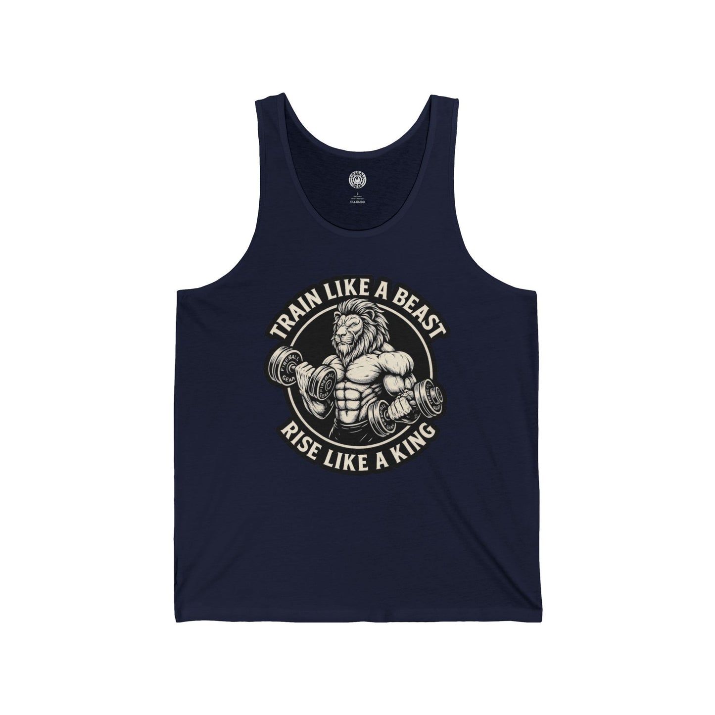 Beast Mode Serie – Trainiere wie ein Biest, erhebe dich wie ein König – Unisex Jersey Tank Top