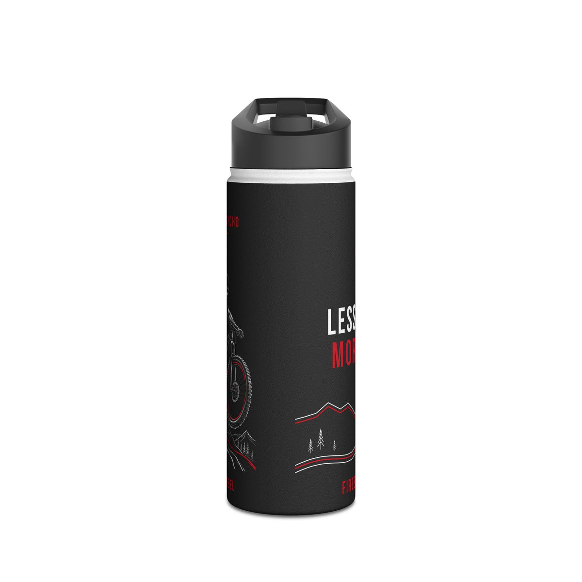 Cycling Psycho - Gravity Rebel - Black - Stainless Steel Water Bottle