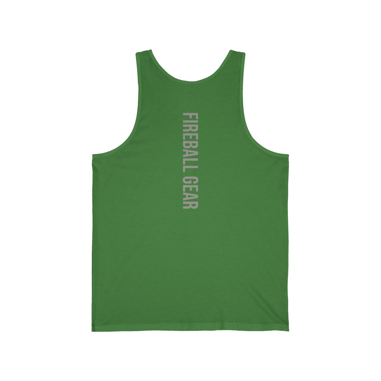 Fireball Gear – Flamme &amp; Ausrüstung – Grau &amp; Weiß – Unisex Jersey Tank Top