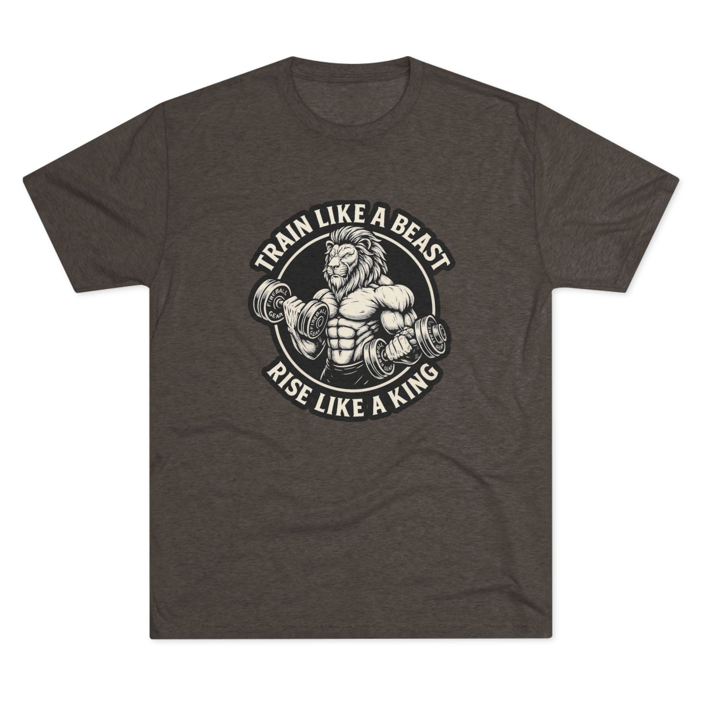 Beast Mode Serie - Trainiere wie ein Biest, erhebe dich wie ein König - Unisex Triblend T-Shirt