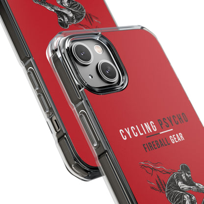 Cycling Psycho - Gravity Rebel - Red - Magnetic Clear Impact iPhone Case