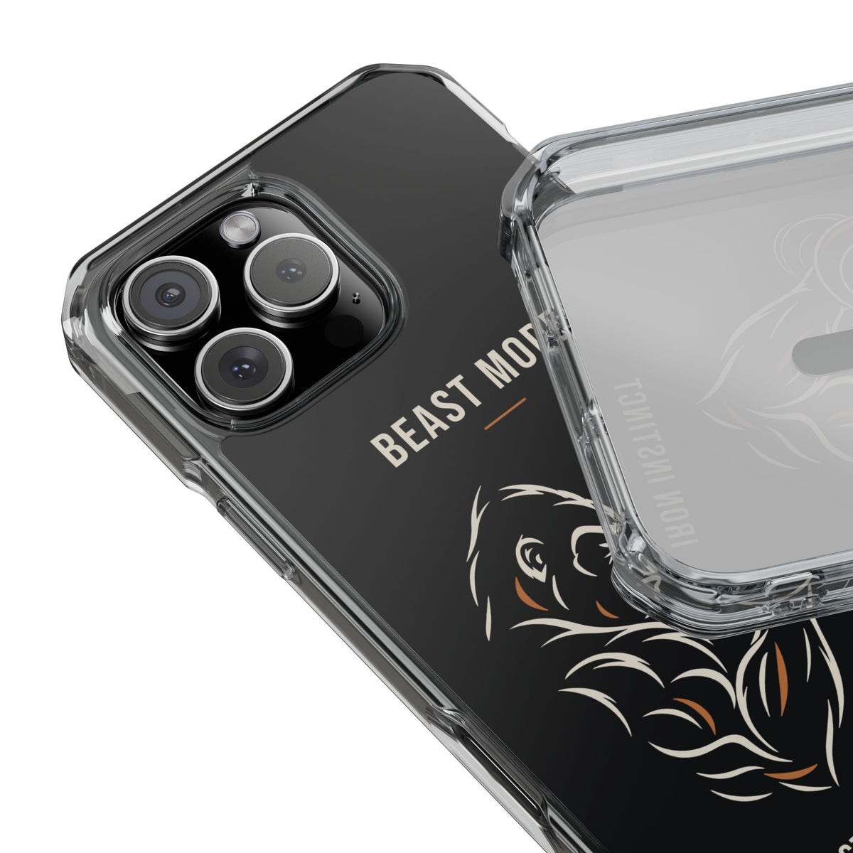 Beast Mode - Iron Instinct - Black - Magnetic Clear Impact iPhone Case