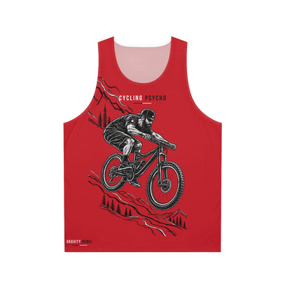 Cycling Psycho - Gravity Rebel - Red - Unisex Tank Top