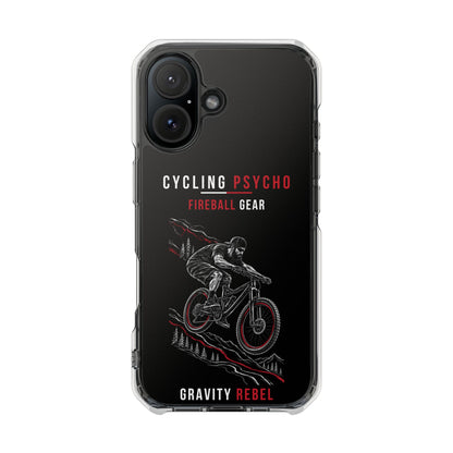 Cycling Psycho - Gravity Rebel - Black - Magnetic Clear Impact iPhone Case