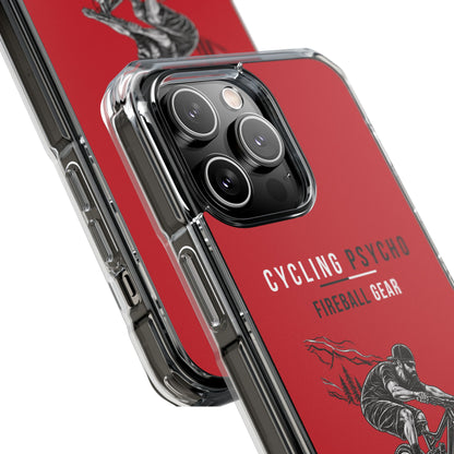 Cycling Psycho - Gravity Rebel - Red - Magnetic Clear Impact iPhone Case