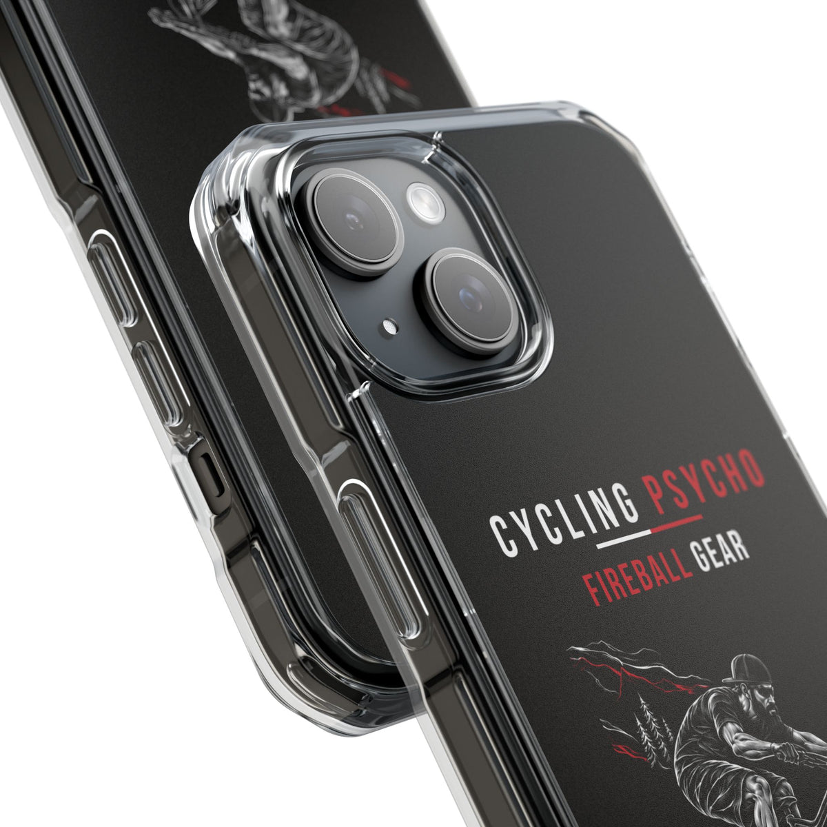 Cycling Psycho - Gravity Rebel - Black - Magnetic Clear Impact iPhone Case