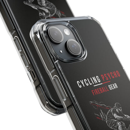 Cycling Psycho - Gravity Rebel - Black - Magnetic Clear Impact iPhone Case